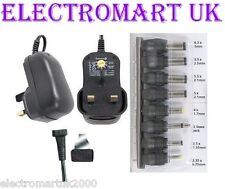MAINS POWER ADAPTOR 3V 4.5V 5V 6V 7.5V 9V 12V VOLTS