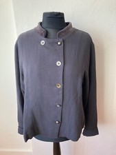 Ewa I Walla Hemp/Cotton Black Military Jacket Size XL Used.