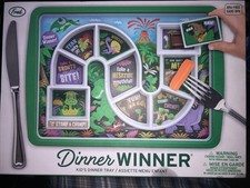 Fred & Friends Kids Dinner Winner Tray Plate - Dinosaurs - Covered Treat Game