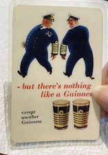 Vintage Guinness Plastic Desk Calendar 1956 Playing Card Size Breweriana