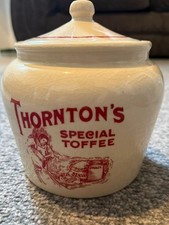 Thorntons Special Toffee Jar Collectible Vintage