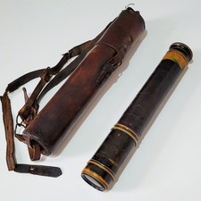 VICTORIAN SPOTTER'S SCOPE -  TELESCOPE CRIMEAN WAR BRITISH ARMY ANTIQUE IN CASE