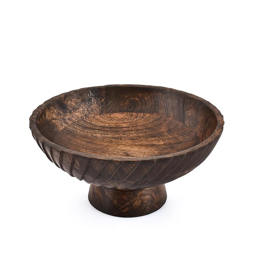 Fruit bowl pedestal wooden - fruit,