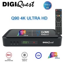 Tivusat Digiquest Q90 UHD 4K Ultra HD with Activated Tivusat Card for Italian TV