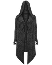 Devil Fashion Mens Apocalyptic Punk Chained Knit Cloak Jacket
