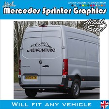 REAR MERCEDES SPRINTER Motorhome Camper Decals Stickers Van Graphics NO P&P 111