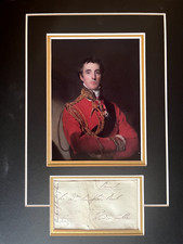 DUKE OF WELLINGTON - VICTOR AT WATERLOO & PRIME MINISTER - SIGNED PHOTO DISPLAY