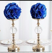 15 PcsROYAL BLUE 6" Silk Roses