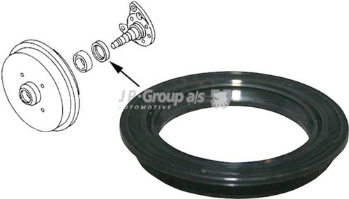 New wheel bearing shaft - wheel, seal