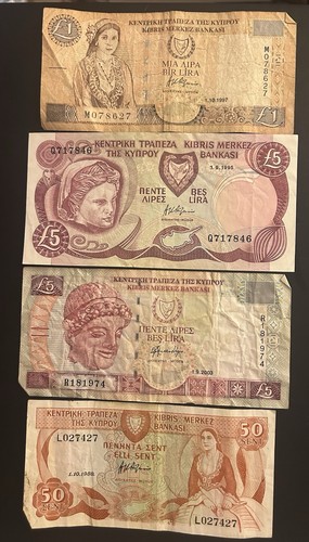 Set banknotes cyprus - banknotes,
