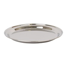 1x 30cm Round Stainless Steel