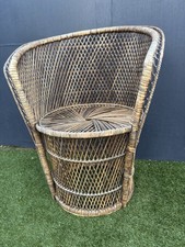 Vintage 1970's Wicker Barrel