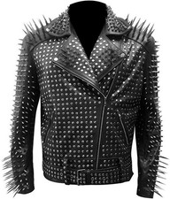 Mens studded leather jacket - studded,