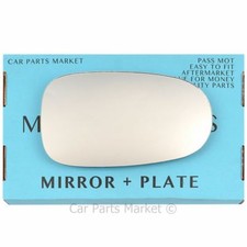 Right side Flat Wing door mirror glass for Nissan Almera 2000-2006 + plate