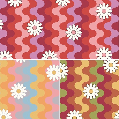 Polycotton fabric sunset - fabric,