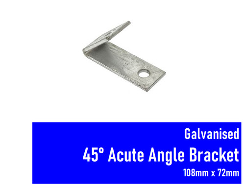 Galvanised hole acute - galvanised, 45°