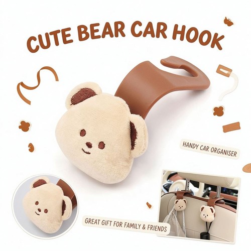 Bear car headrest hook cute - hook,