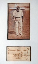 W G Grace framed photograph
