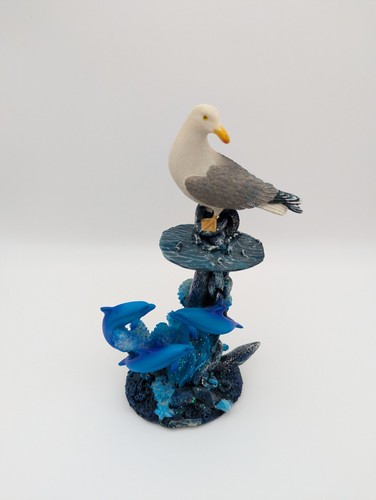 Wooden seagull figurine - wooden,