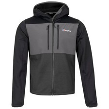 Berghaus Mens Jacket Sidley Napoleon Full Zip - Black/Grey, RRP £90, New. c11/20