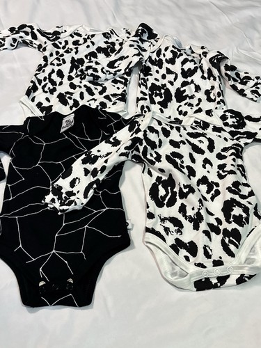 Baby bodysuit white - 4x, black