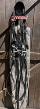 Black Double bridle Full size Complete Red/white/browband. Show Horse