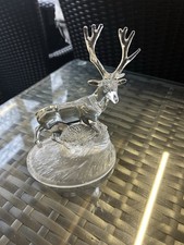 Glass Stag Ornament Crystal
