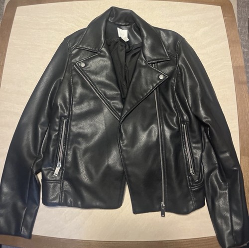 Faux leather jacket - h&m, size