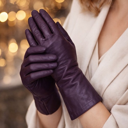 Aris lambskin leather purple - aris,