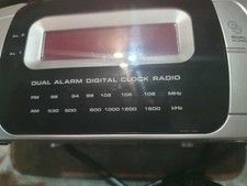 Asda Silver  Dual Alarm Clock