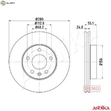 2x BRAKE DISC 60-00-0958C FOR
