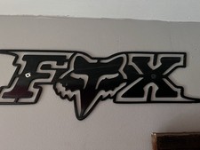 Fox Metal Sign Mx Motorcross Trials Motorbike Mountain Bike Man Cave