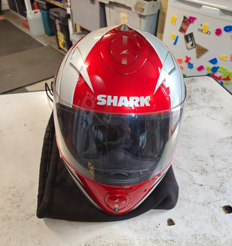 Shark s800 fashion silver - s800, red