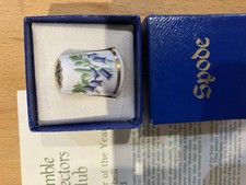 Spode China Thimble Bluebell Flower Of The Year 1987 Boxed