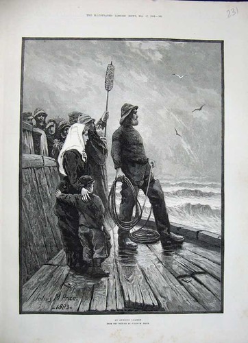 Old antique print 1884 - old,