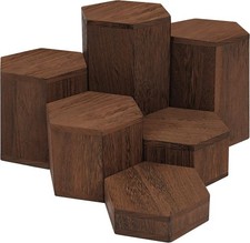 6 Pack Wooden Hexagon Display