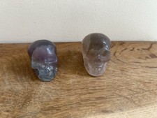2 X Fluorite Crystal Skulls