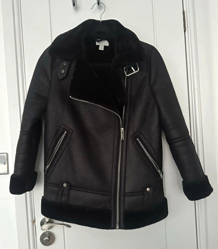 Topshop petite black faux - topshop,