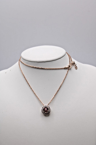 Silver gilt garnet halo - silver,