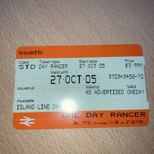 Railway ticket island - ticket,,