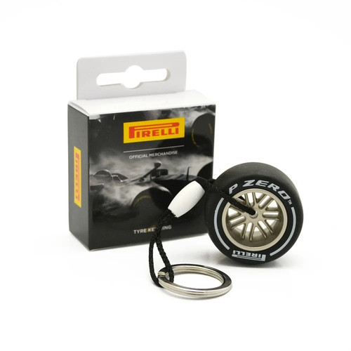 Pirelli tyre keyring - tyre, white