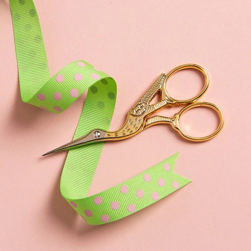 Stork embroidery scissors - stork,