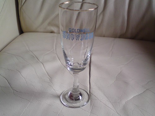 Vintage snowball glass - vintage, glass,used.