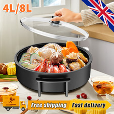 4/8L Electric Wok & Lid Non
