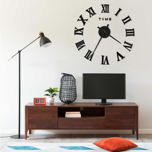 Wall clock black - clock, xxl