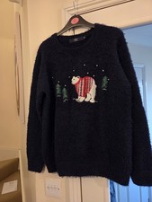 Womens Isle Dark Blue Fluffy
