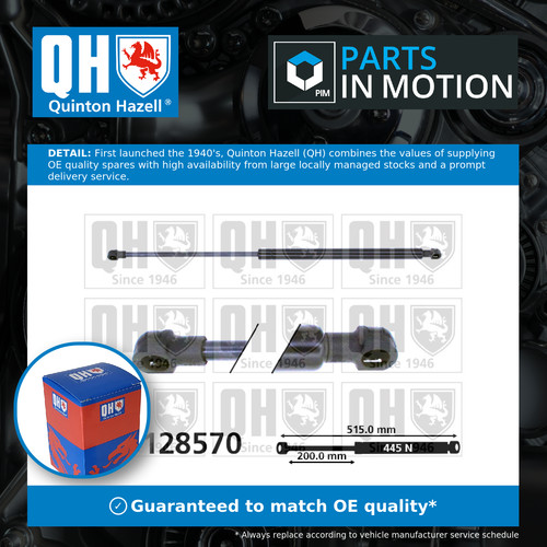 Boot gas strut fits rover - boot,