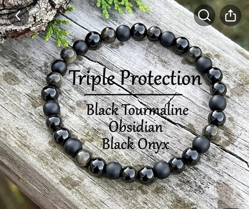 Black tourmaline obsidian - tourmaline,, &