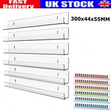 6 Pack Acrylic Nail Polish Rack Clear Wall Mounted Shelf Holder Display Storage