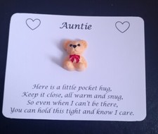 Auntie Thoughtful Gift - Bear Pocket Hug